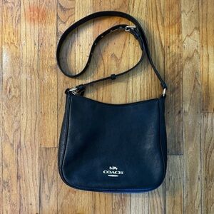 Coach Ellie File Black Leather Shoulder Bag